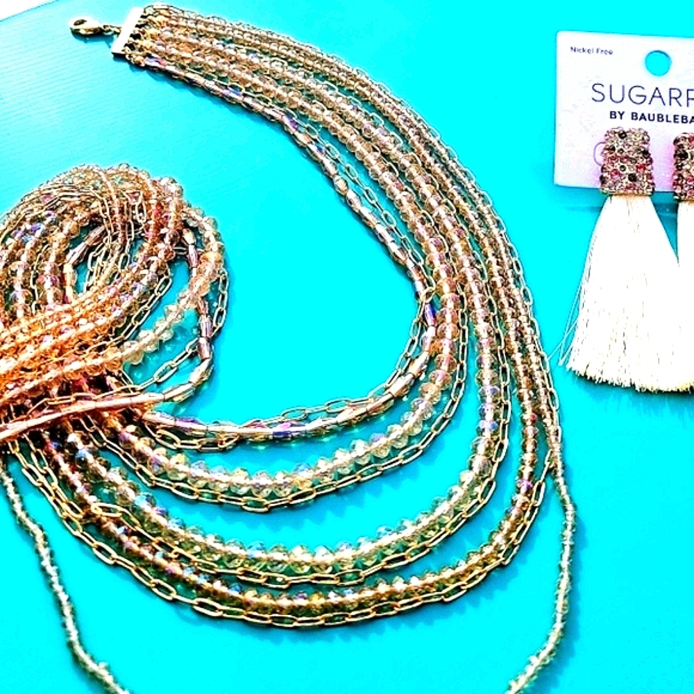 Nwt A New Day Chain, Beaded Multi-Strand Necklace - Picture 2 of 16